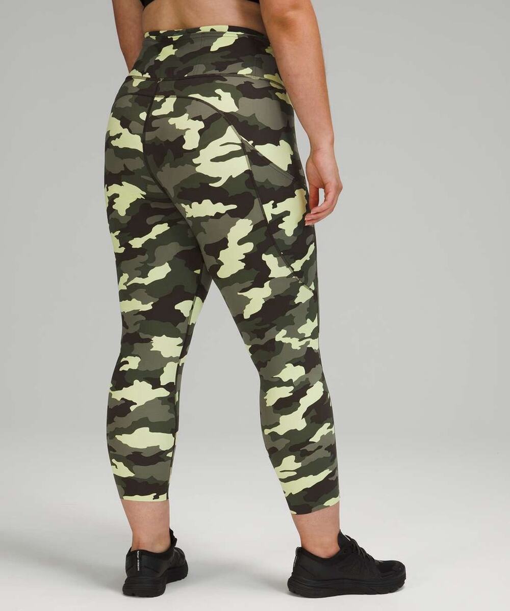 Sz 10 Lululemon Fast and Free Tight 25" *Non-Reflective Nulux Camo